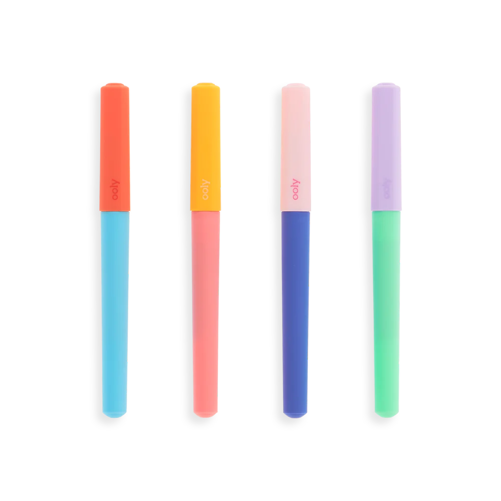 Caja 4 Plumas Pastel Tinta Negra
