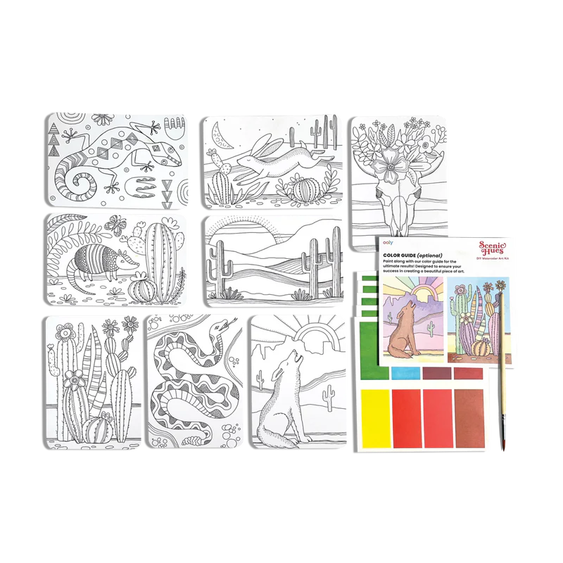 Set libro para pintar y acuarelas - Deset Getaway