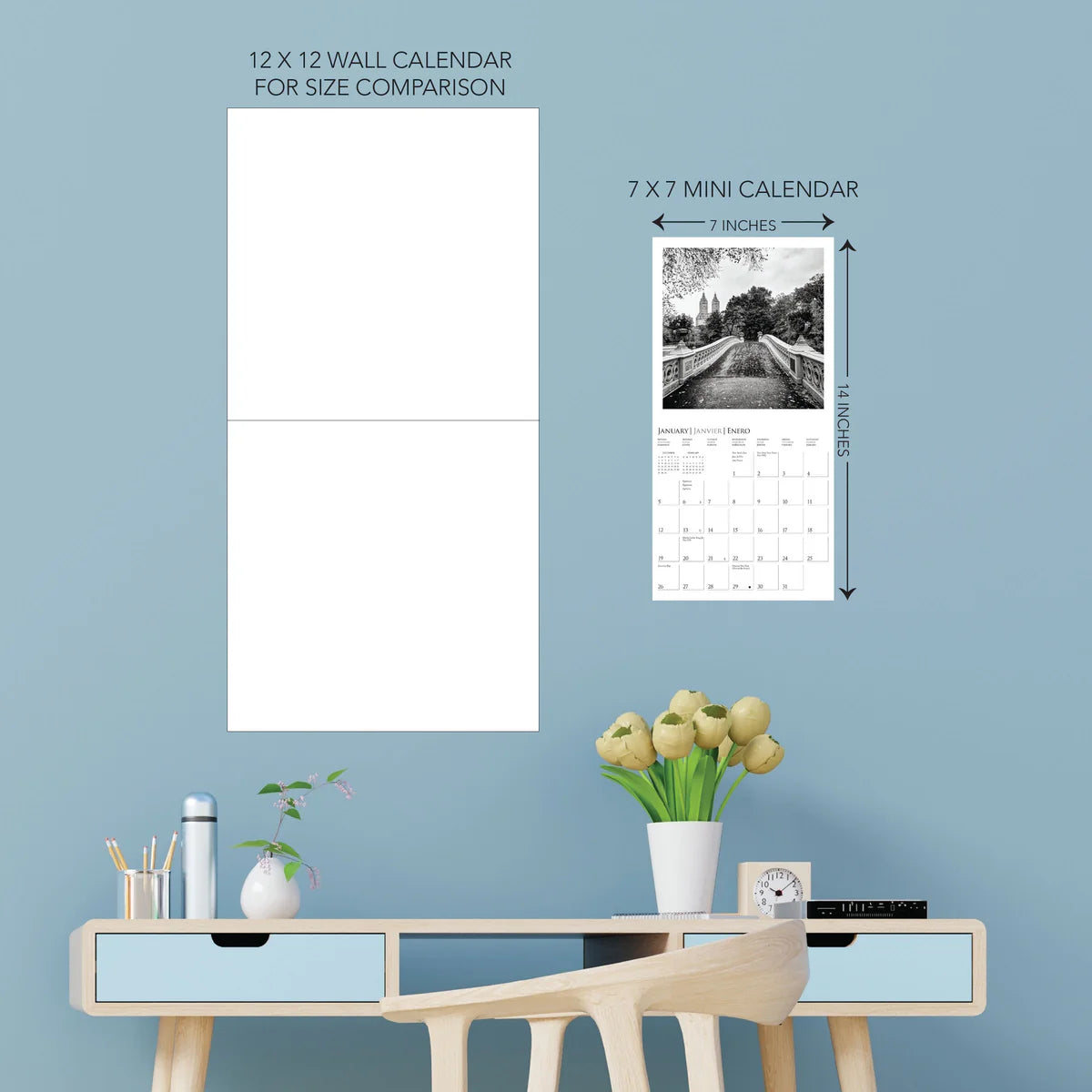 Calendario 2025 Mini Pared 12M - Monet