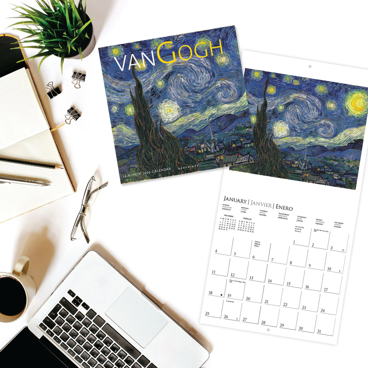 Calendario 2026 Pared 12M - Van Gogh