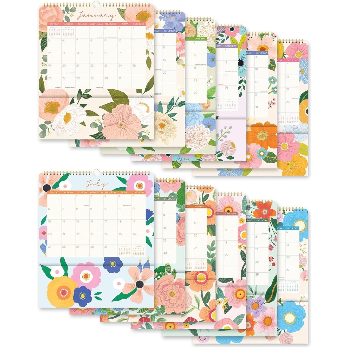 Calendario 2025 Bella Flora 17 Meses
