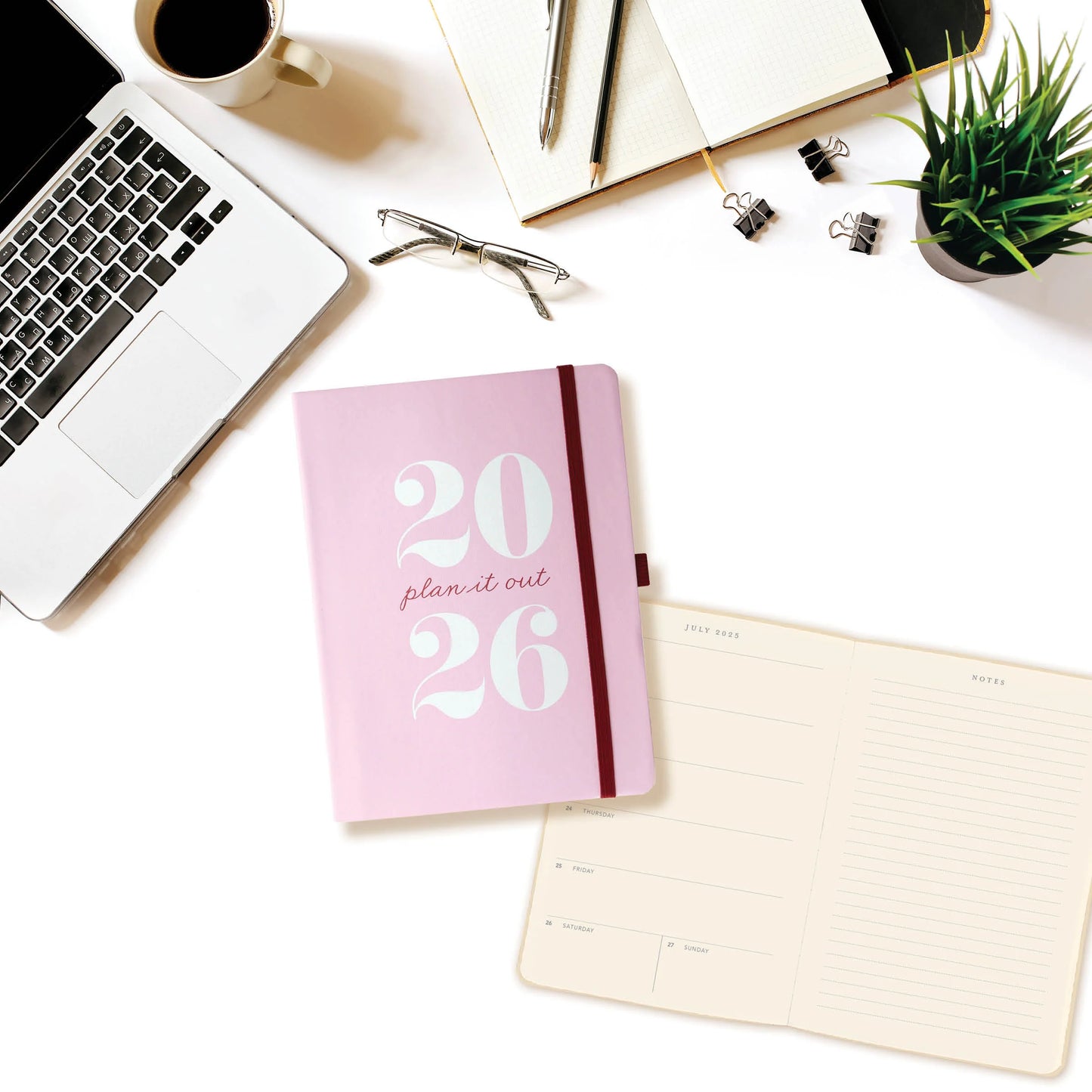 Agenda 2026 18M Semanal A5 - Typographic Pink