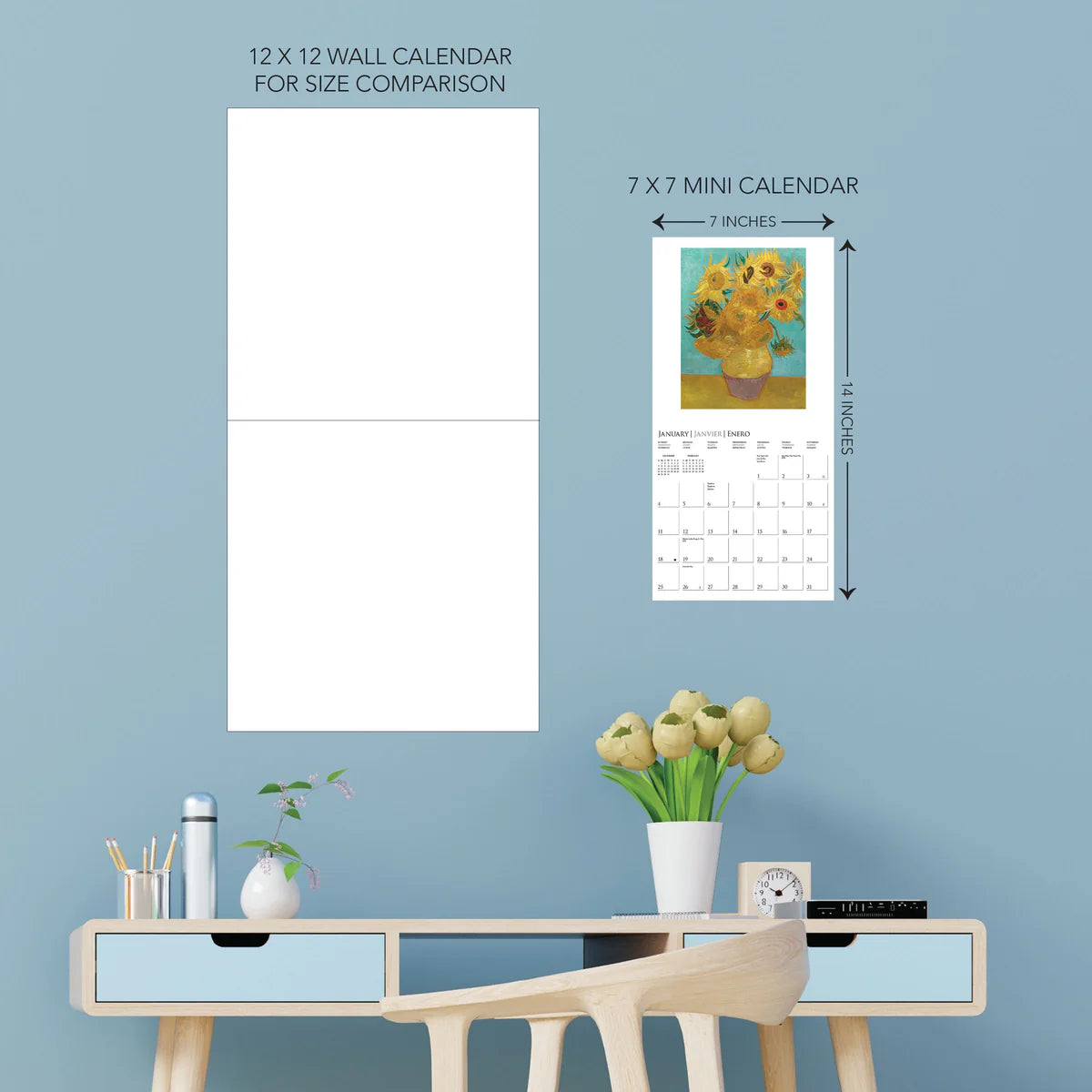 Calendario 2026 Pared Mini 12M - Van Gogh