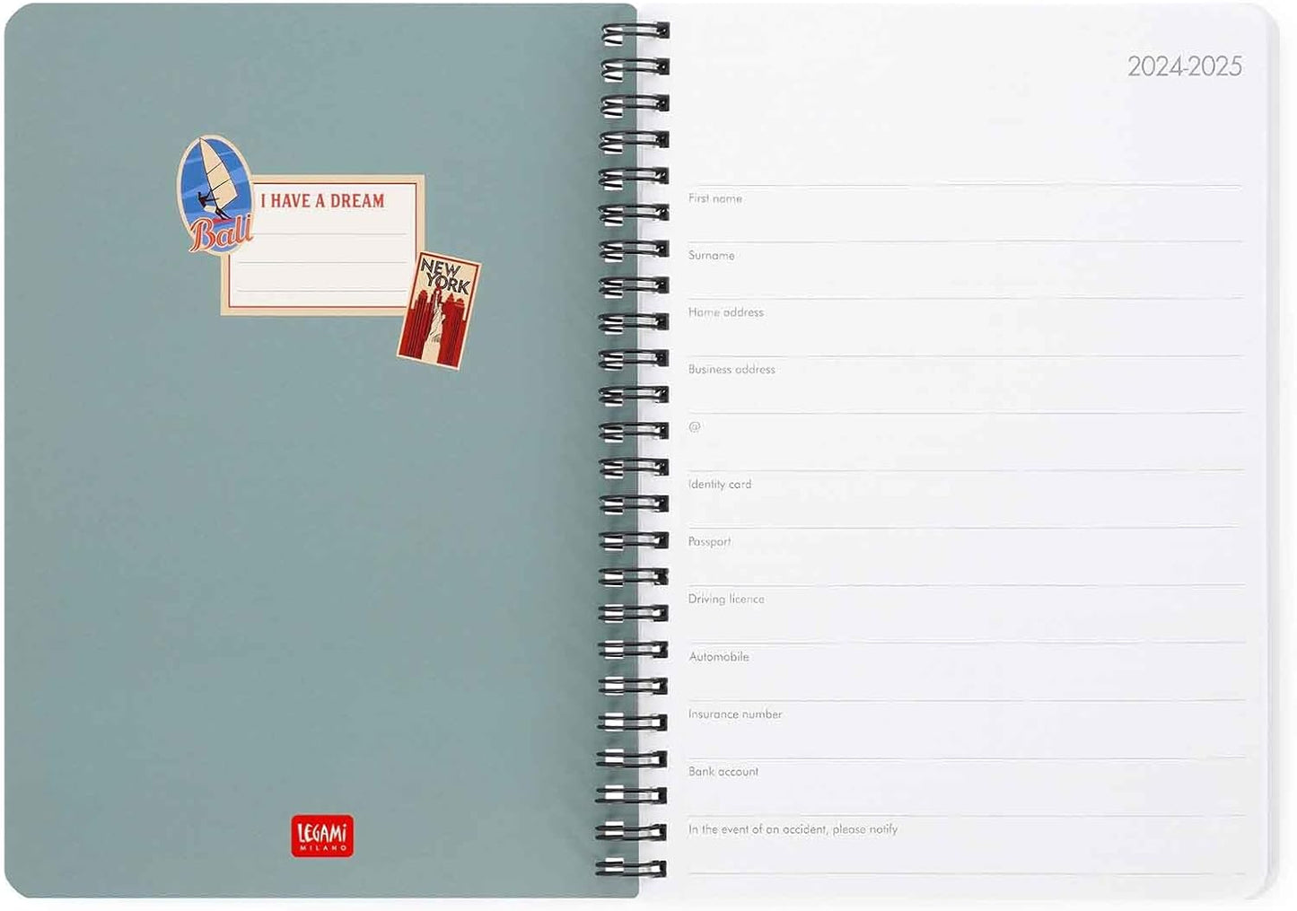 Agenda Grande Sem Vista 2025 12M - Travel Stickers