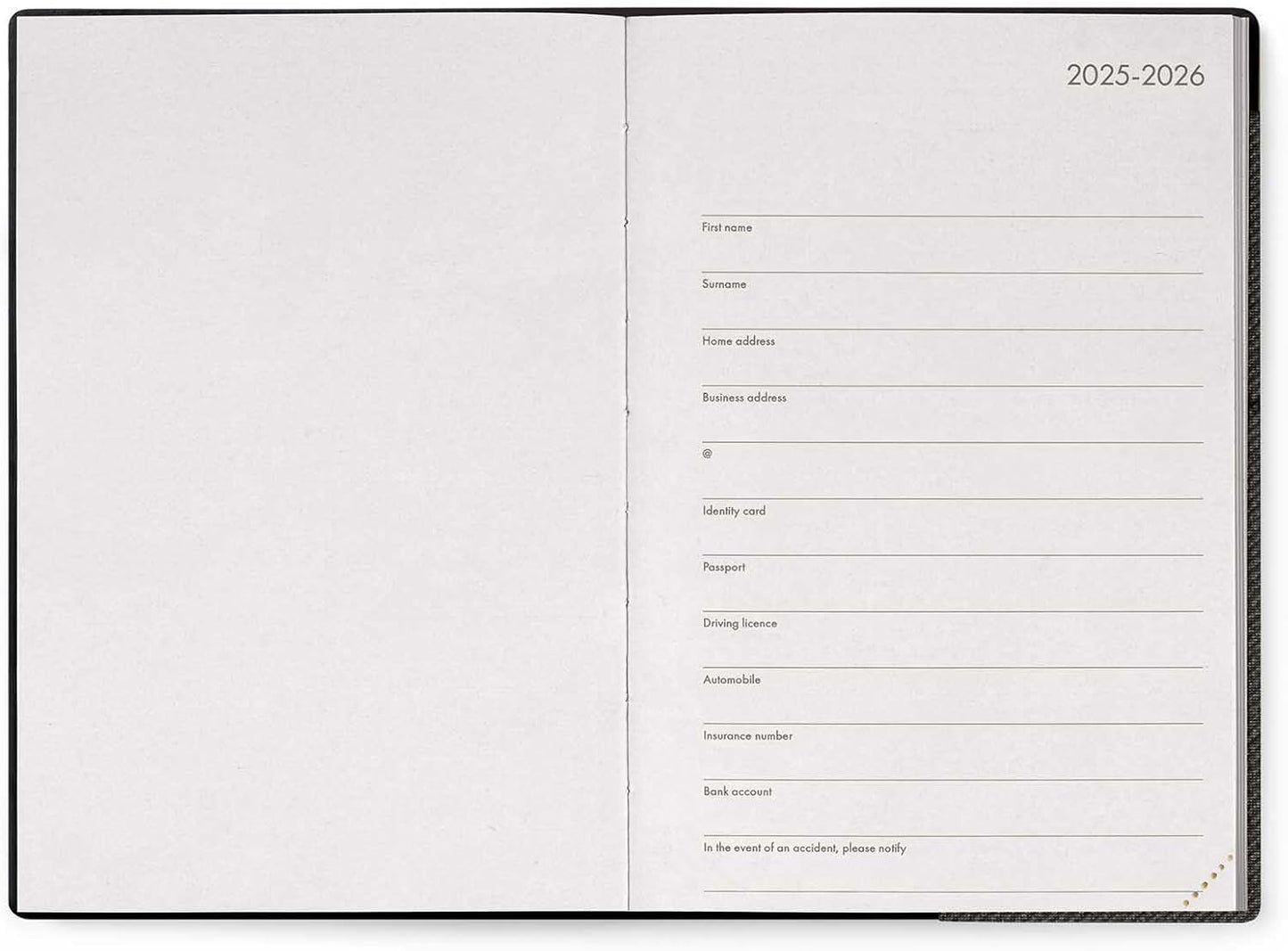 Agenda 2026 Mediana Sem Vista 16 M - Grafito
