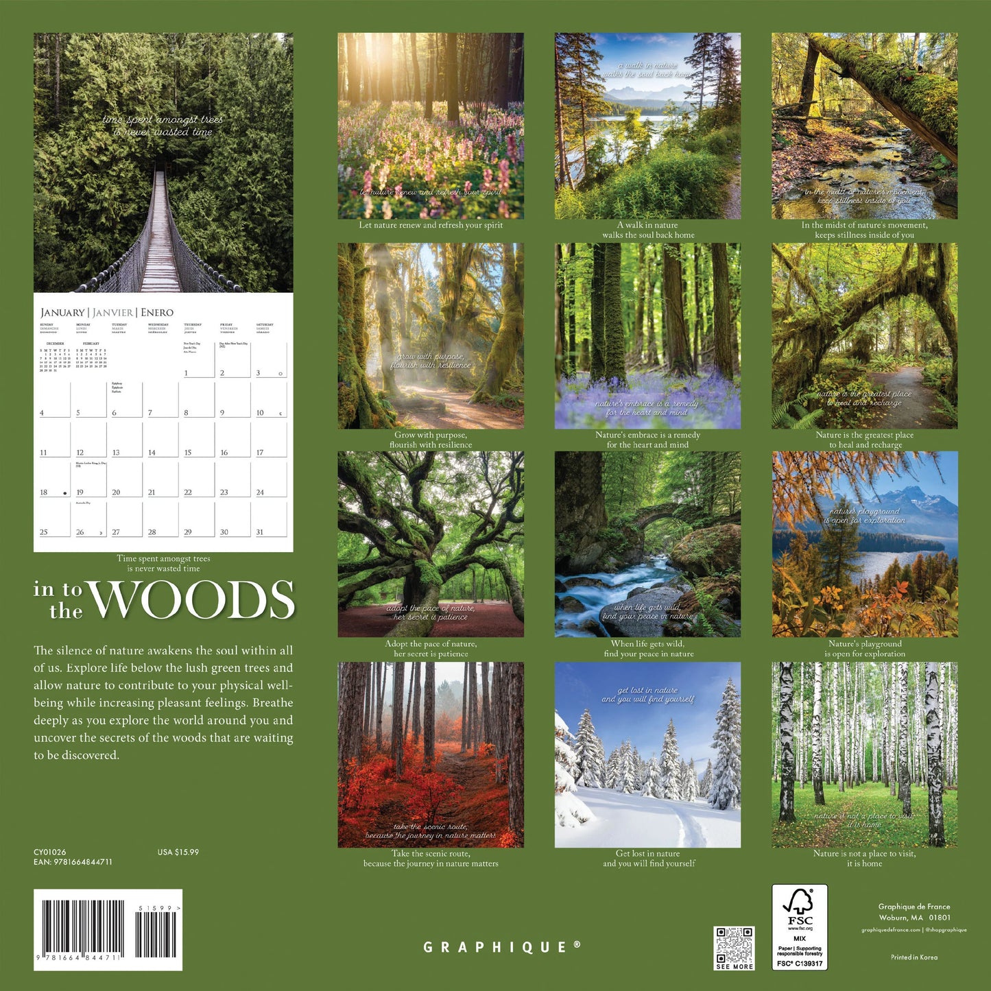 Calendario 2026 Pared 12M - In to the Woods