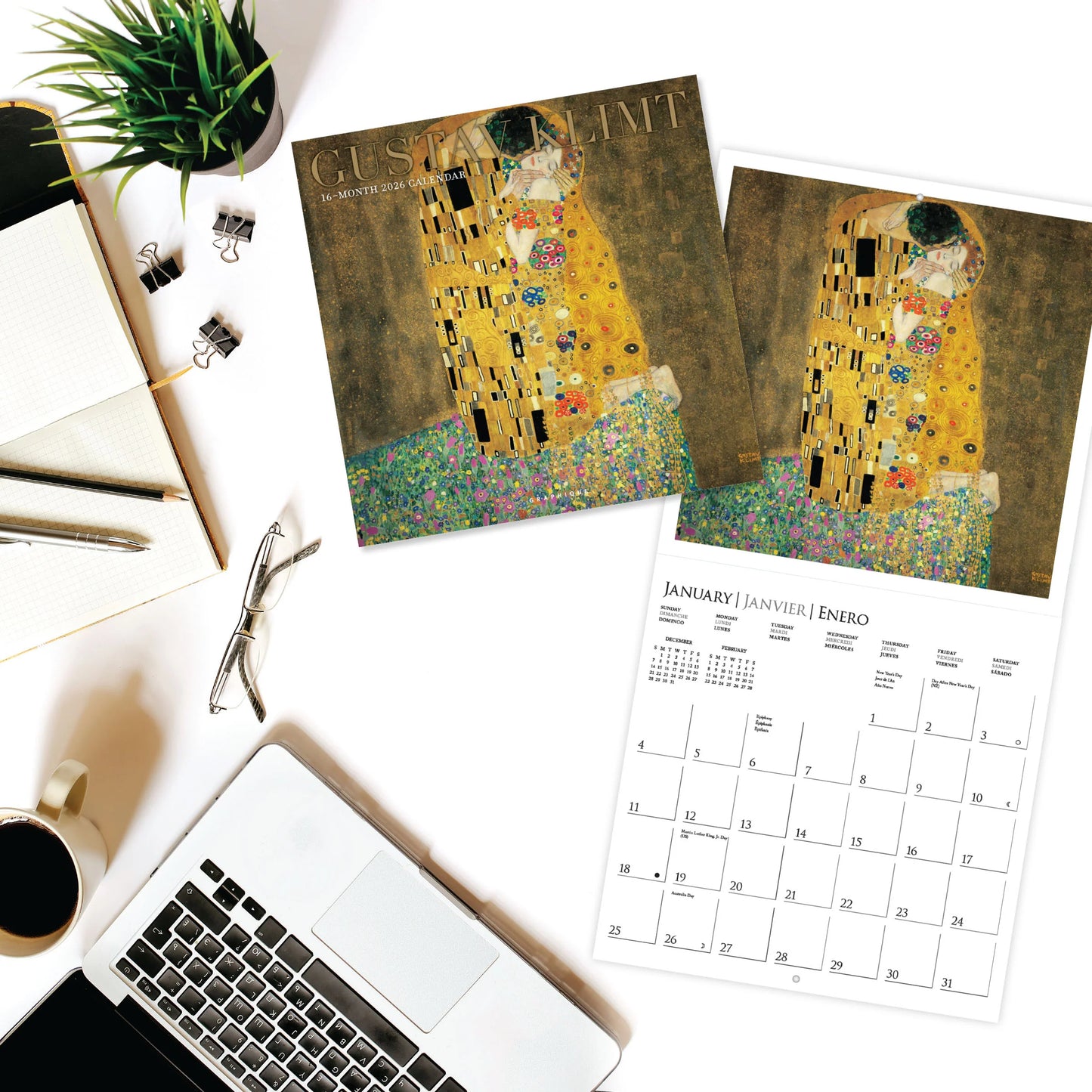 Calendario 2026 Pared 12M - Klimt