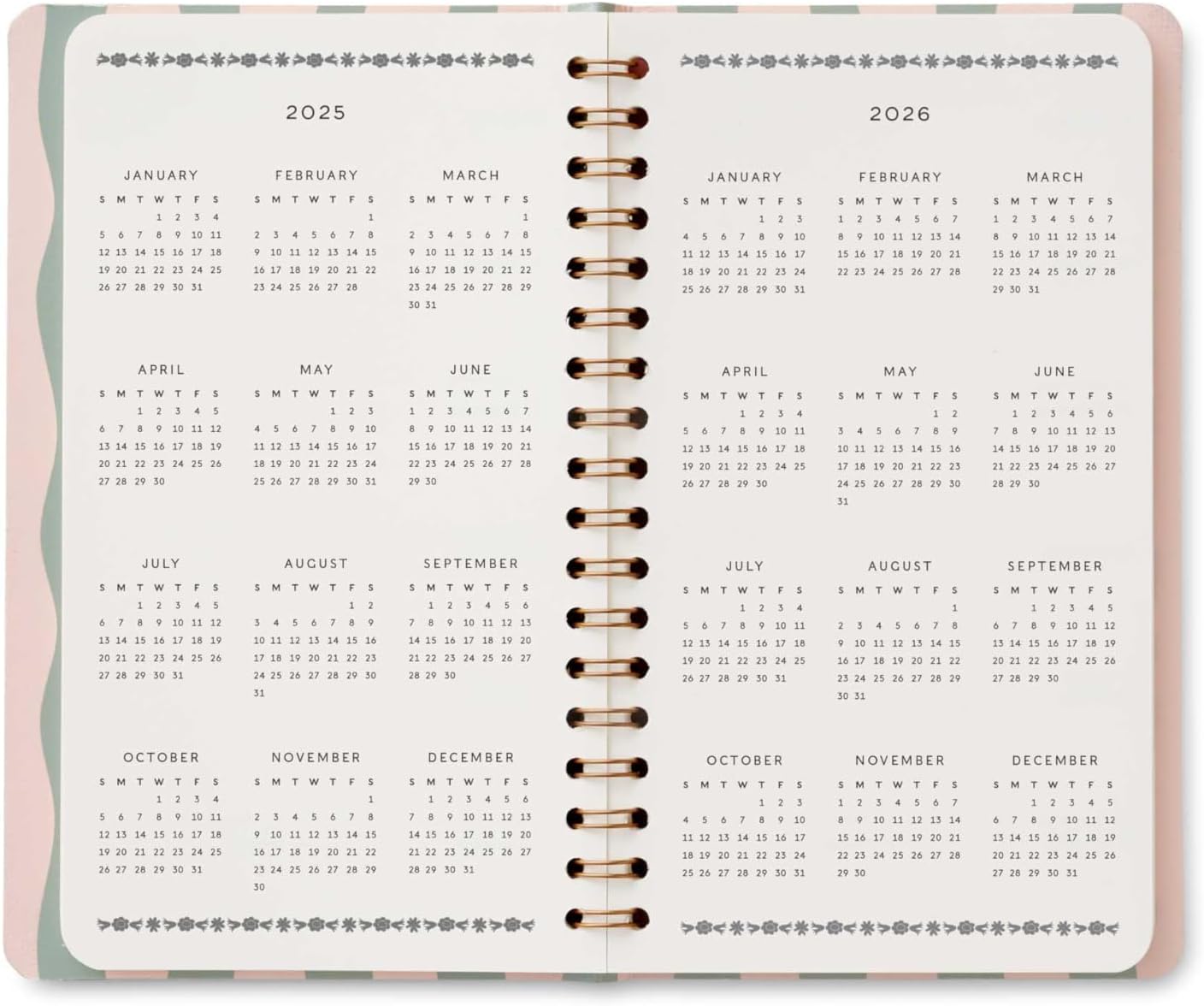 Agenda 2025 Bolsillo Sem Vista 12M - Roses