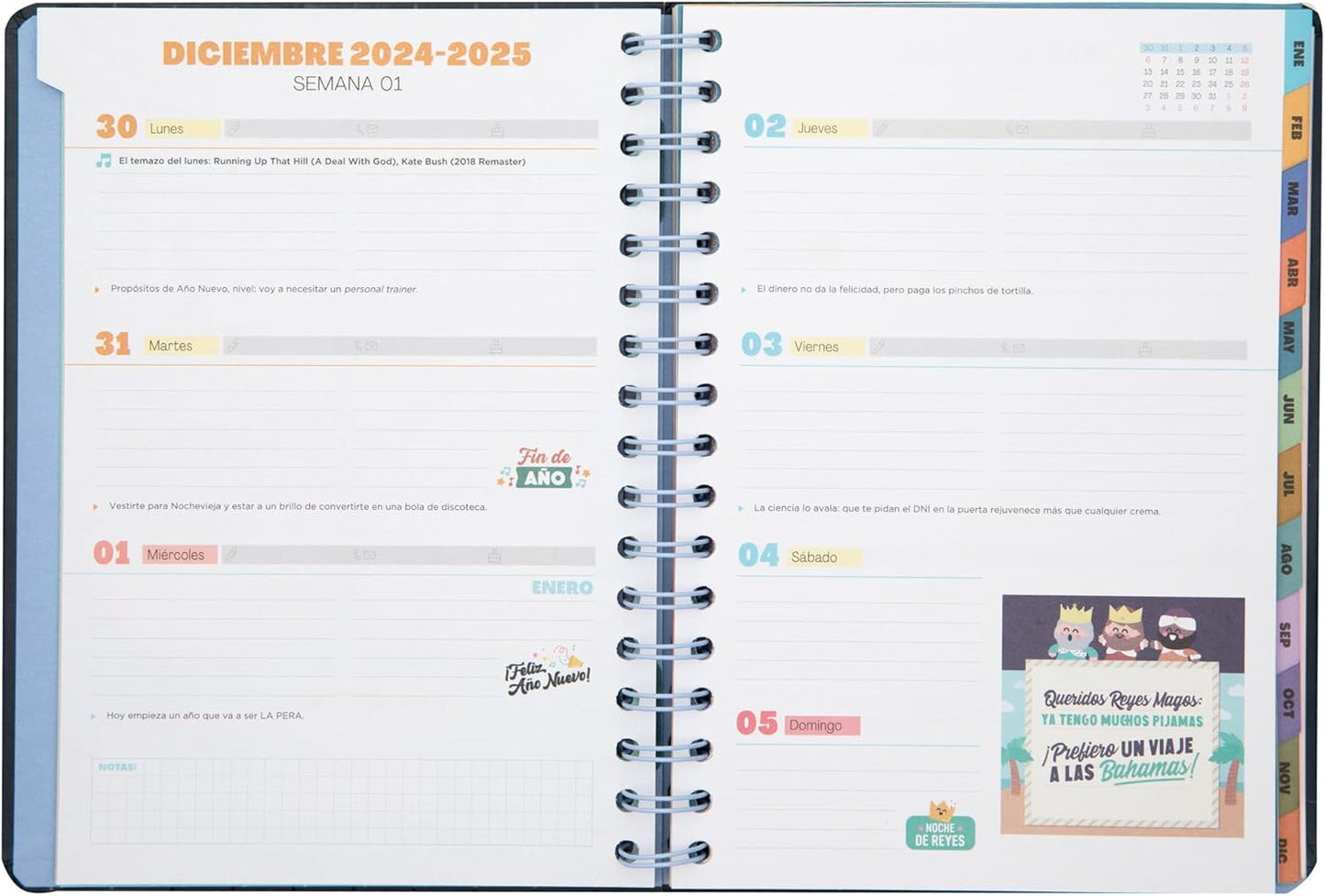 Agenda 2025 12M Semanal - Soñar, lograr y volver a empezar