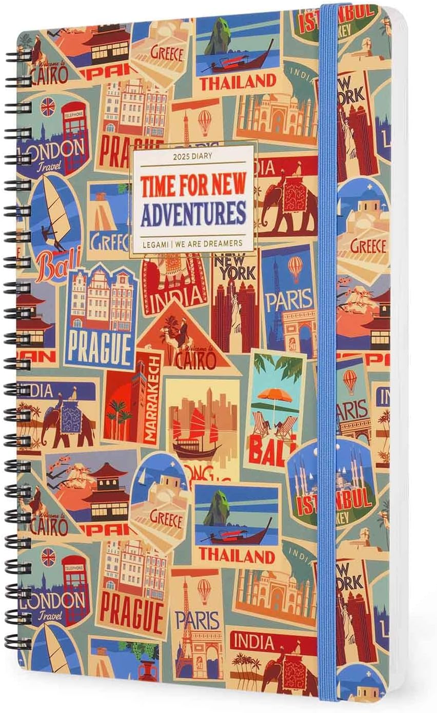 Agenda Grande Sem Vista 2025 12M - Travel Stickers
