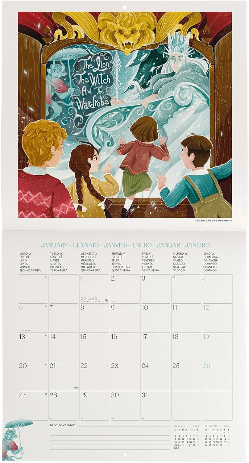 Calendario 2025 Mensual Pared 12M - Once Upon a Time