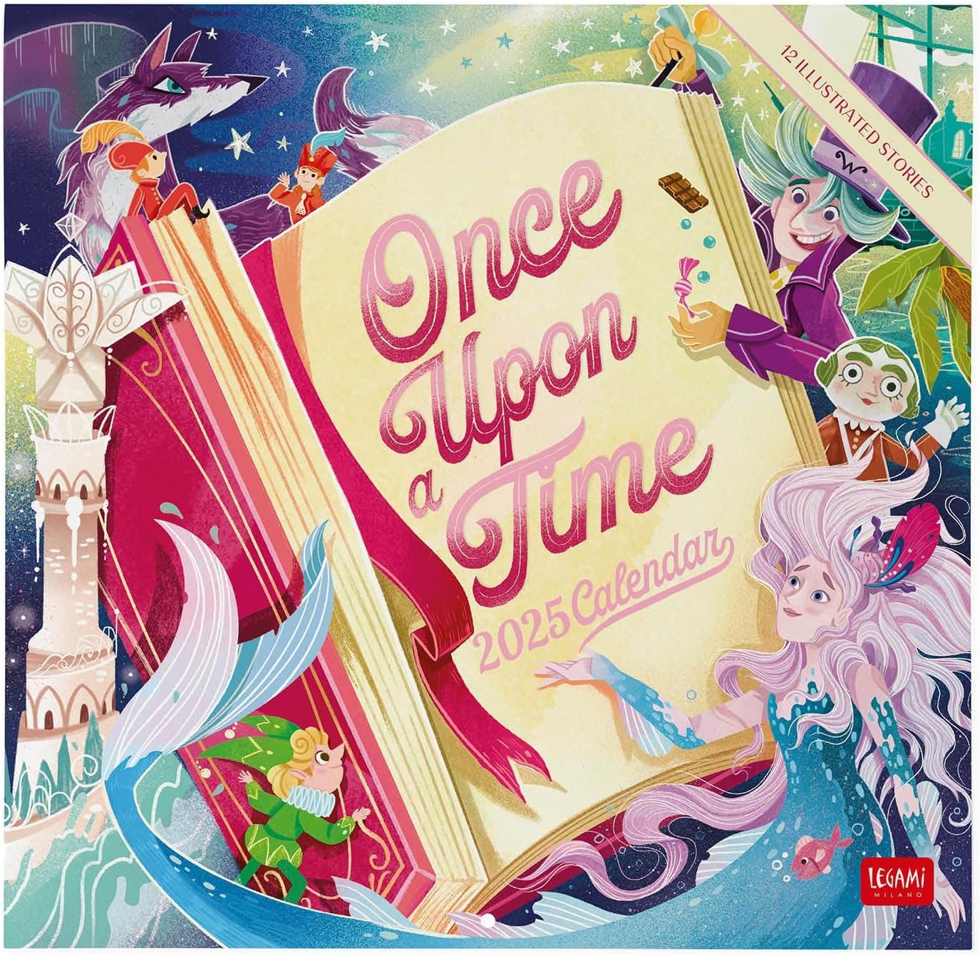 Calendario 2025 Mensual Pared 12M - Once Upon a Time