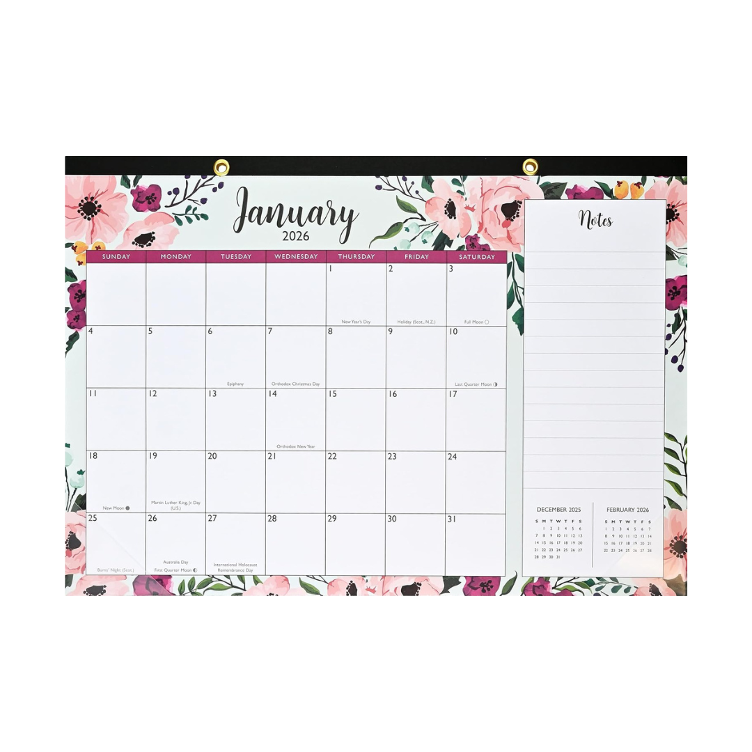 Calendario 2026 12M - Floral