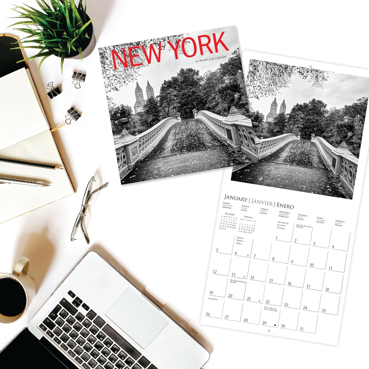 Calendario 2025 Mini Pared 12M - New York