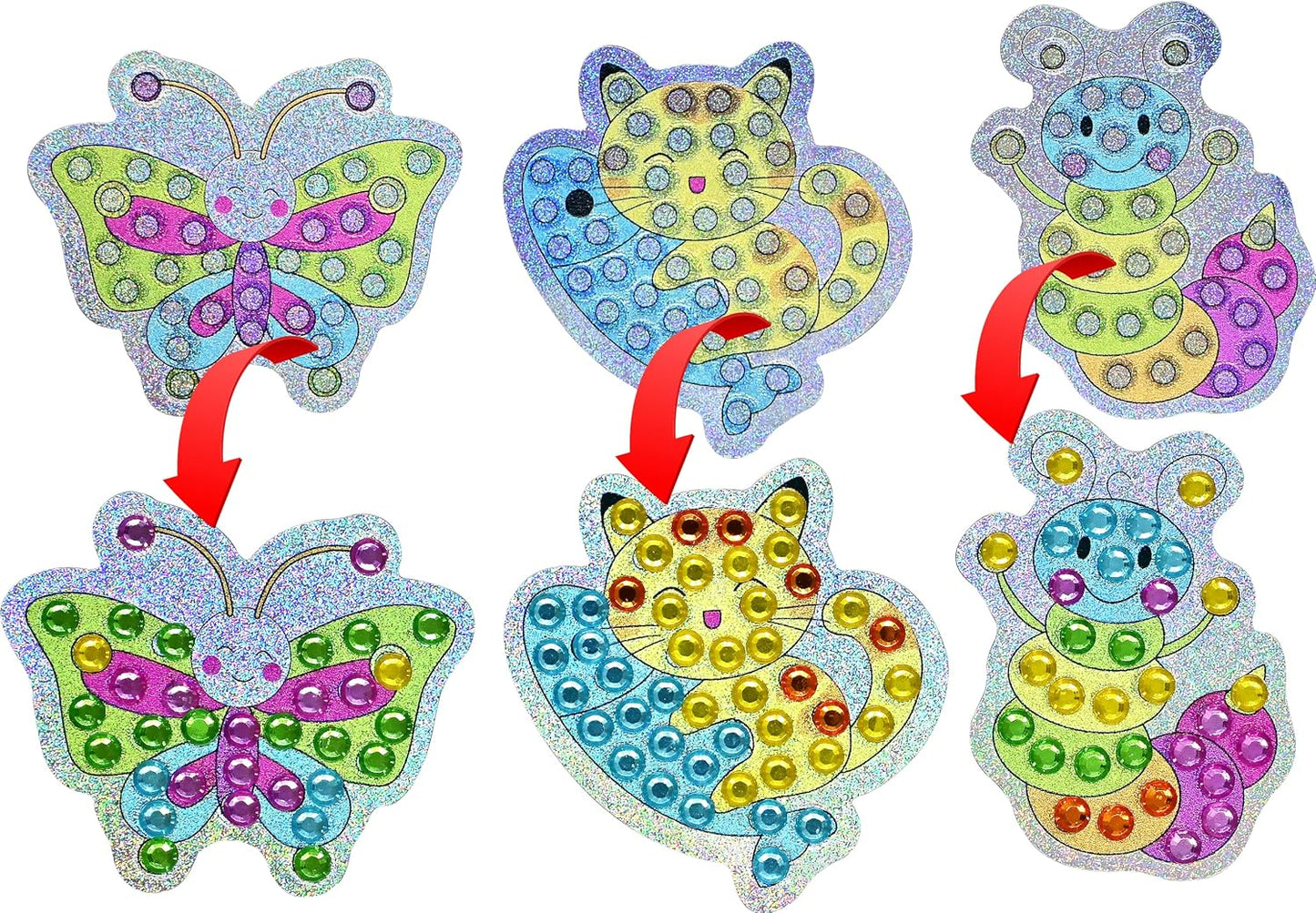 Set Stickers Arte Diamante - Cute