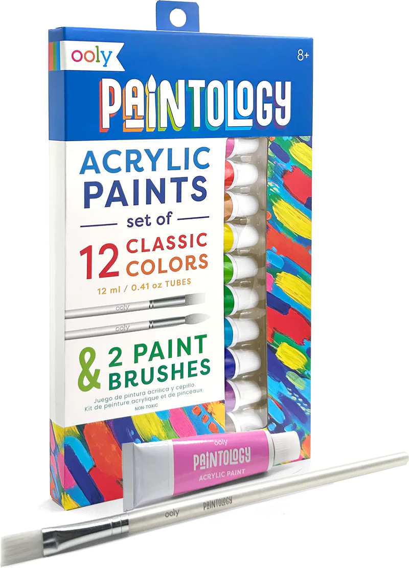 Set de 12 Pinturas Acrílicas - Colores Clásicos