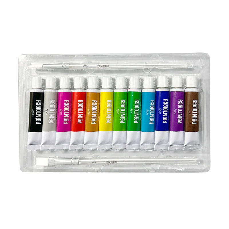 Set de 12 Pinturas Acrílicas - Colores Clásicos