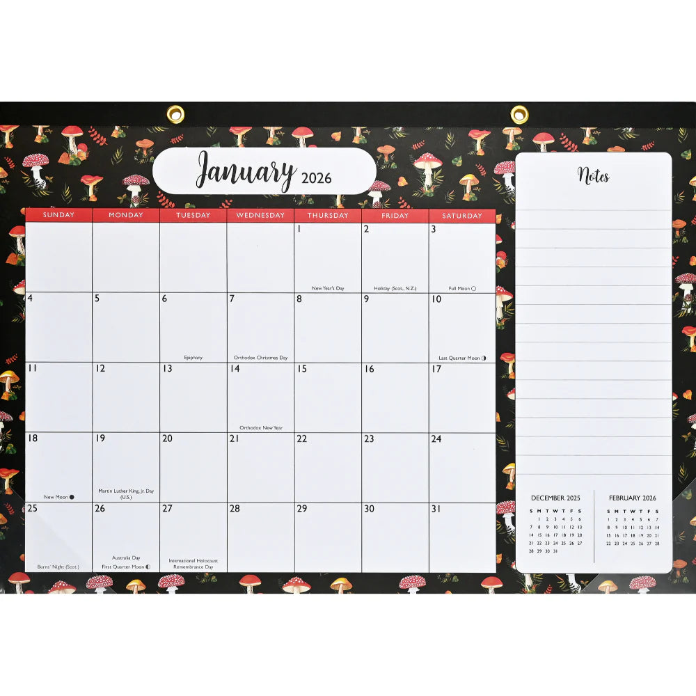 Calendario 2026 12M - Mushrooms