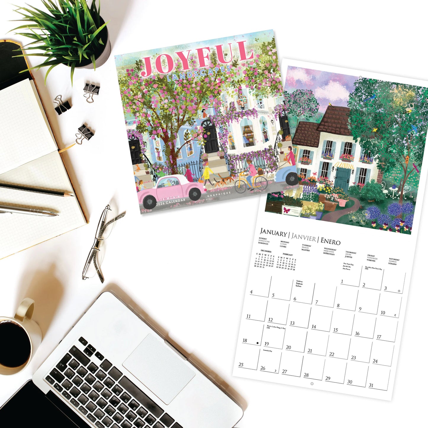 Calendario 2026 Joyful Landscapes 12 Mese