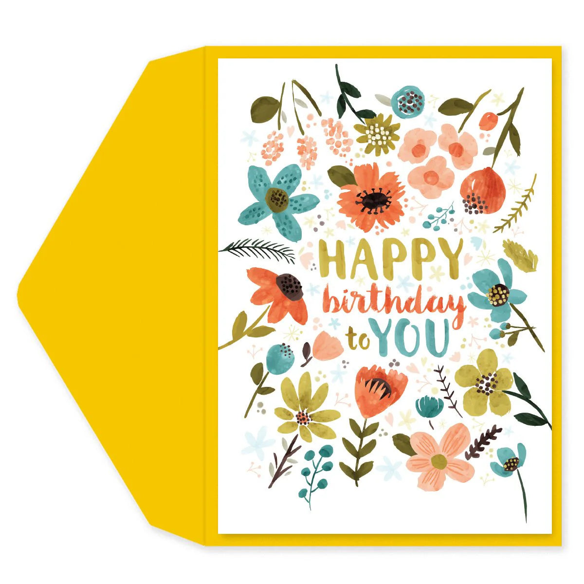 Tarjeta con Sobre Cumpleaños Flores