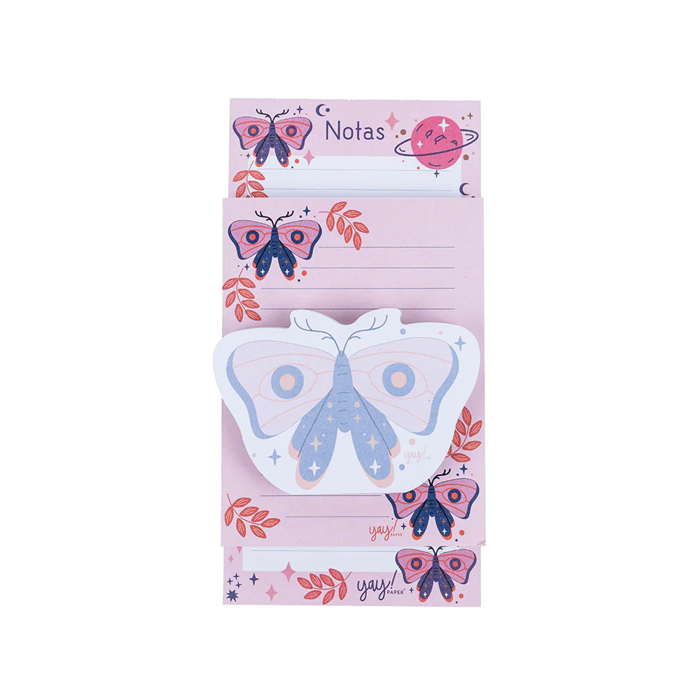 Set de Taco de Notas Mariposas