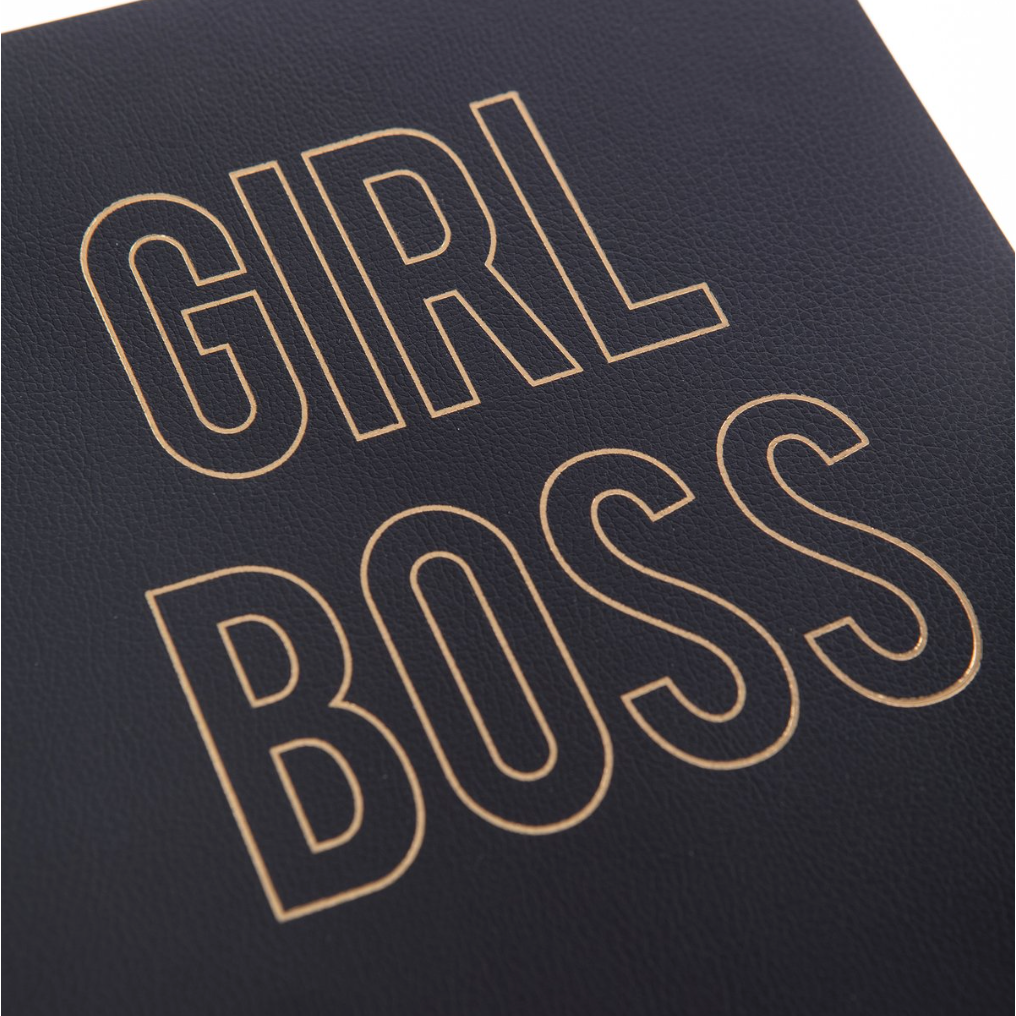 Libreta Ecocuero Negra - Girl Boss
