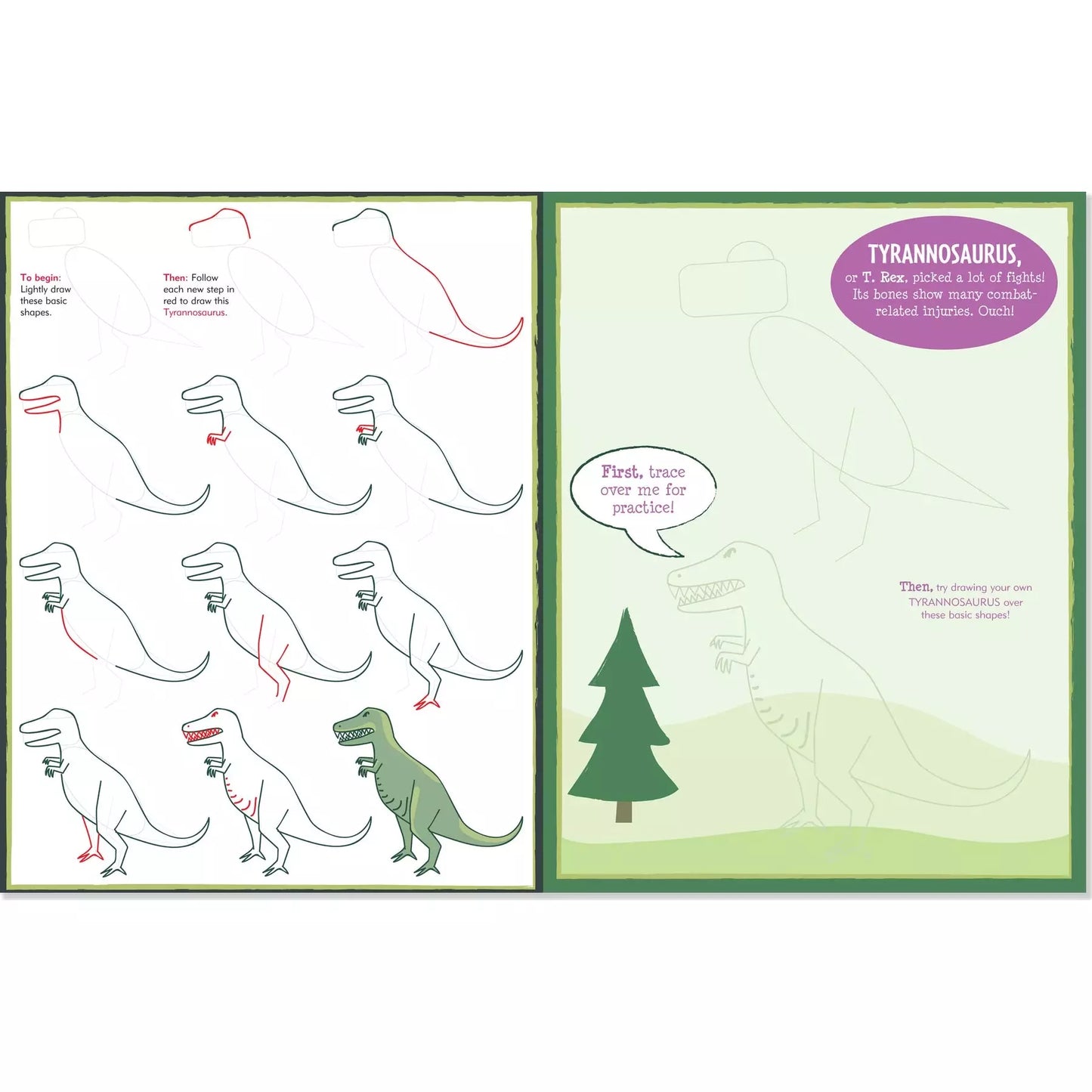 Libro para dibujar Dinosaurios