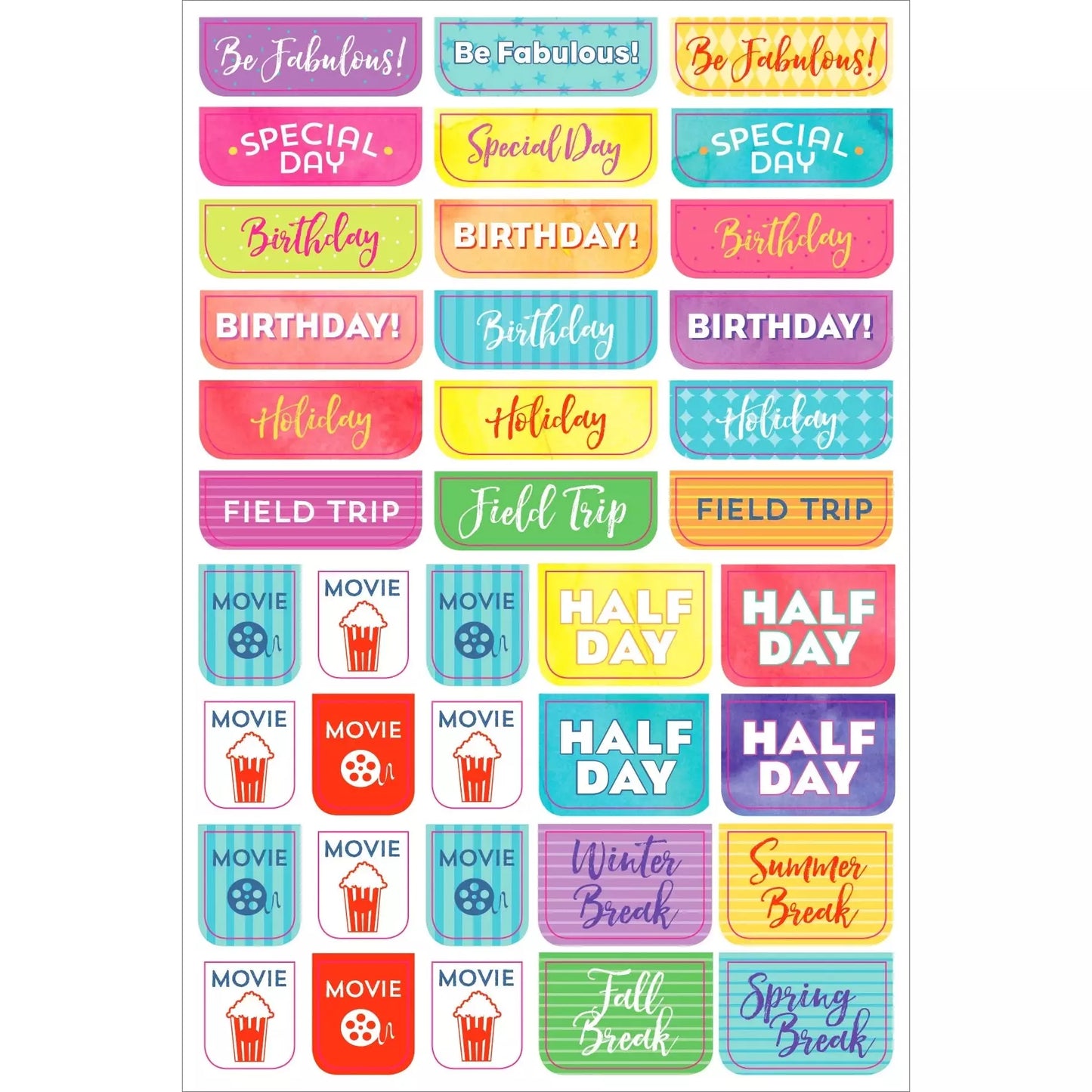 Set Stickers Planificación Student
