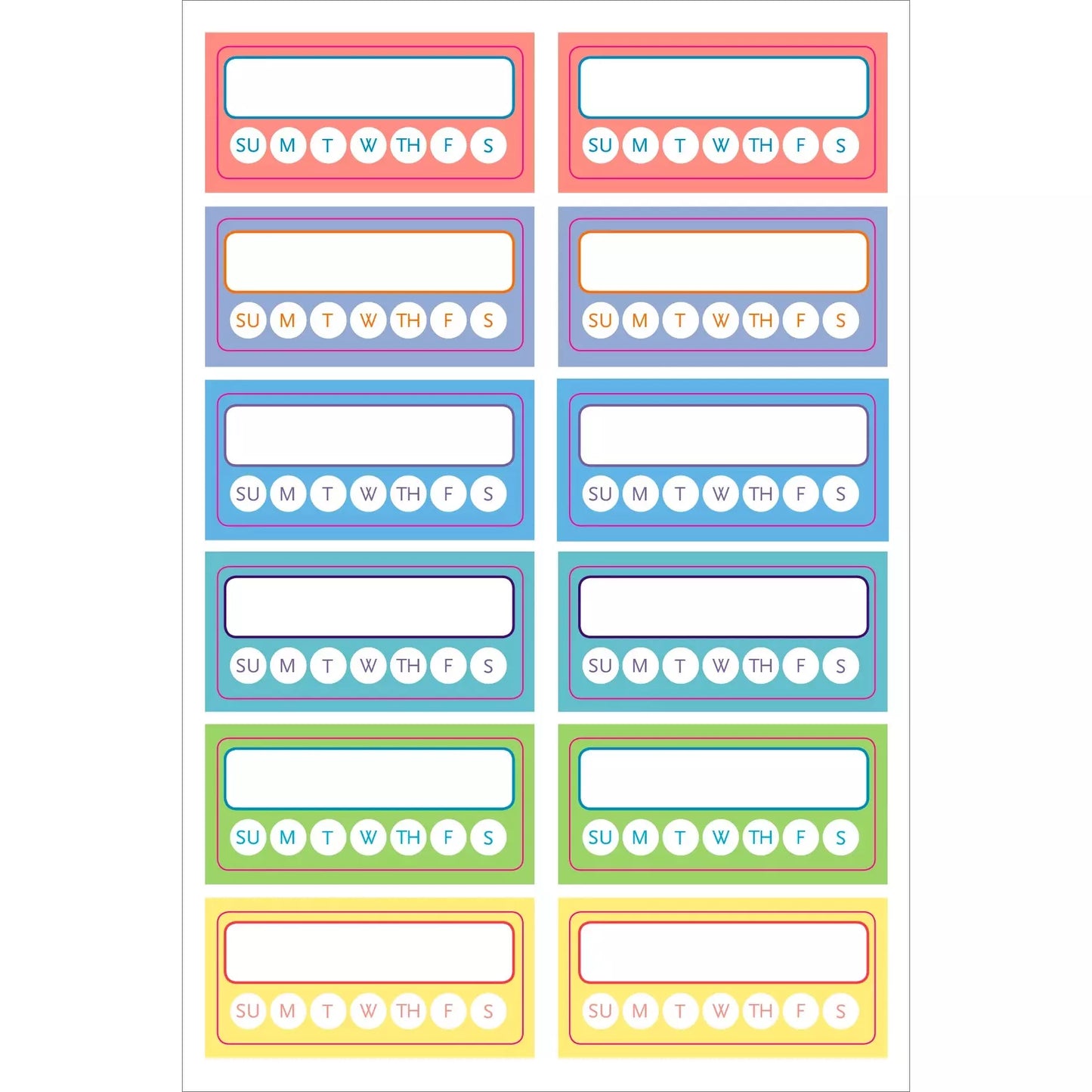 Set Stickers Planificación Habit Tracker