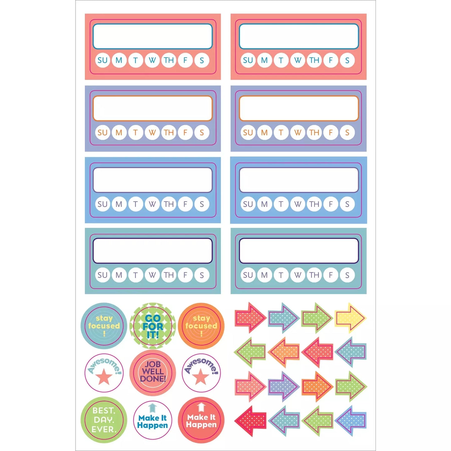 Set Stickers Planificación Habit Tracker