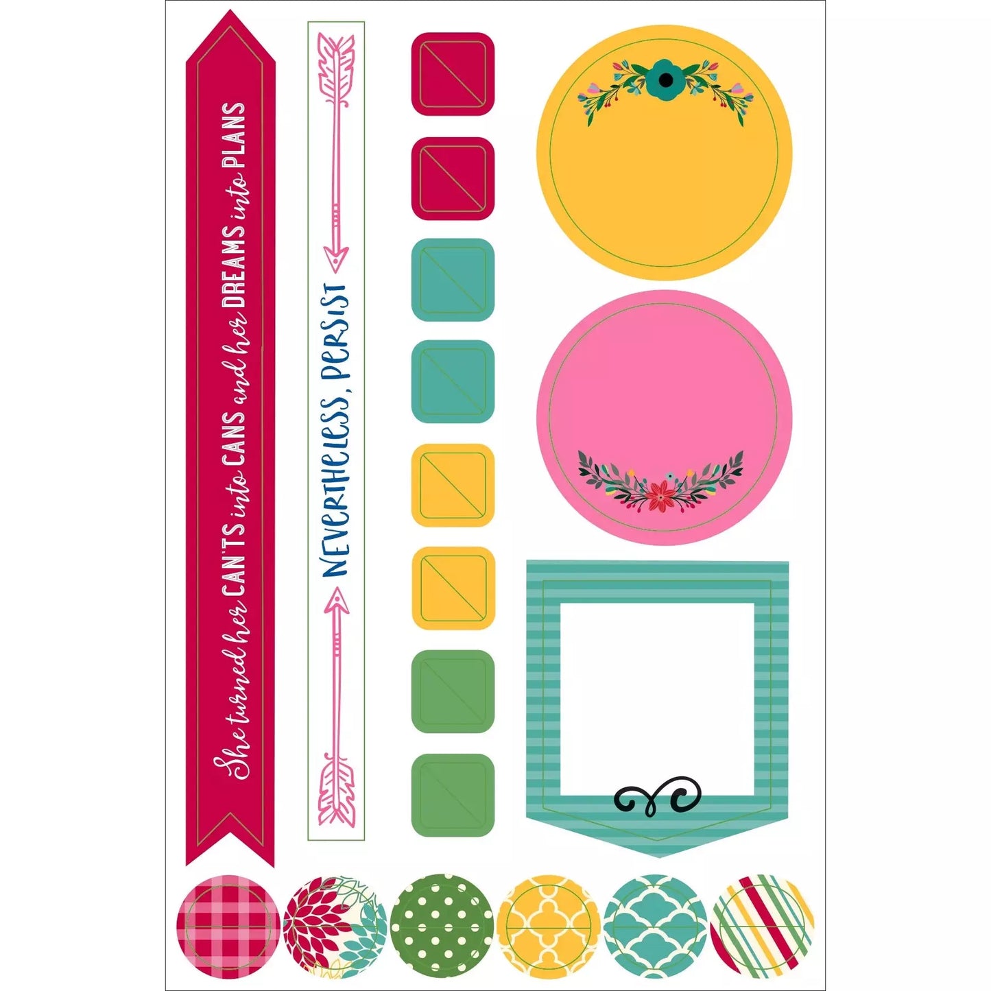 Set Stickers para Planner - Diseño Bordes
