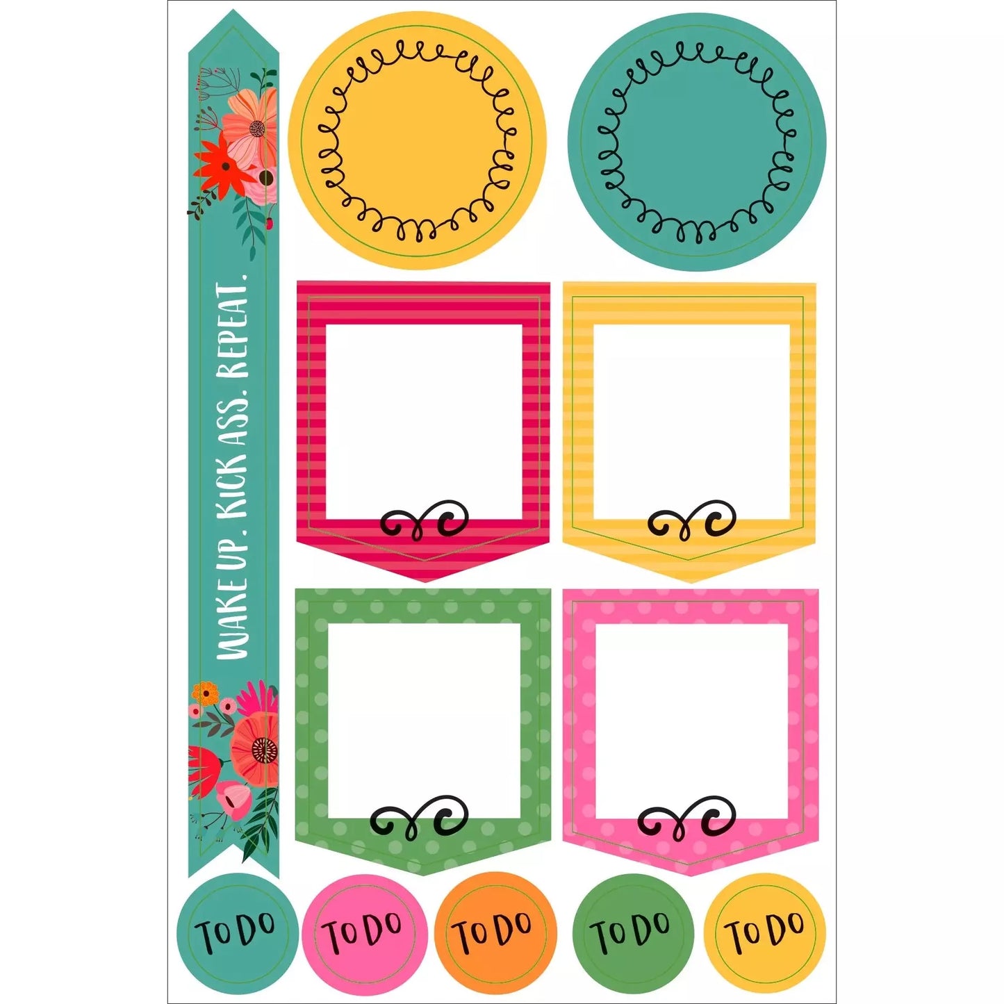Set Stickers para Planner - Diseño Bordes