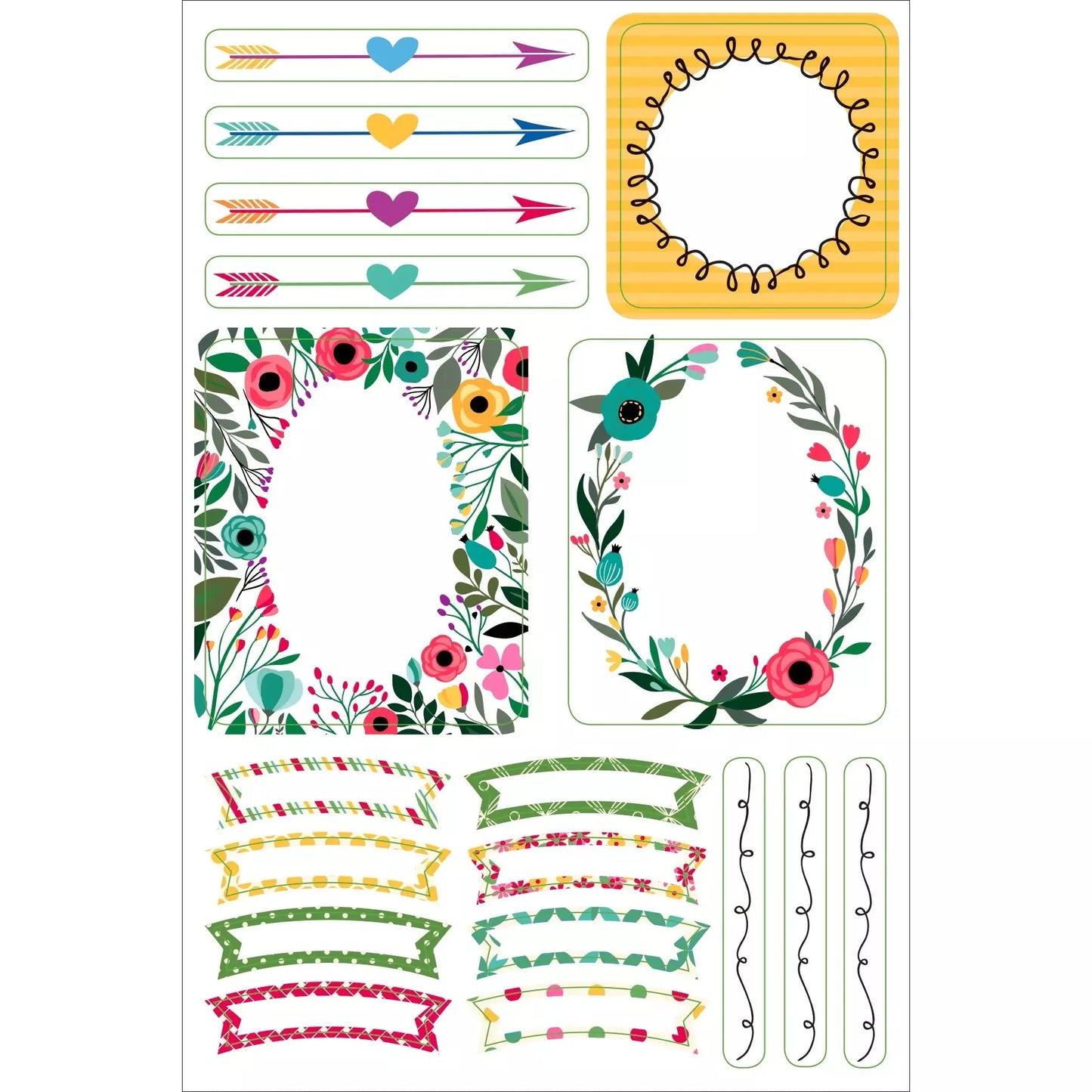 Set Stickers para Planner - Diseño Bordes