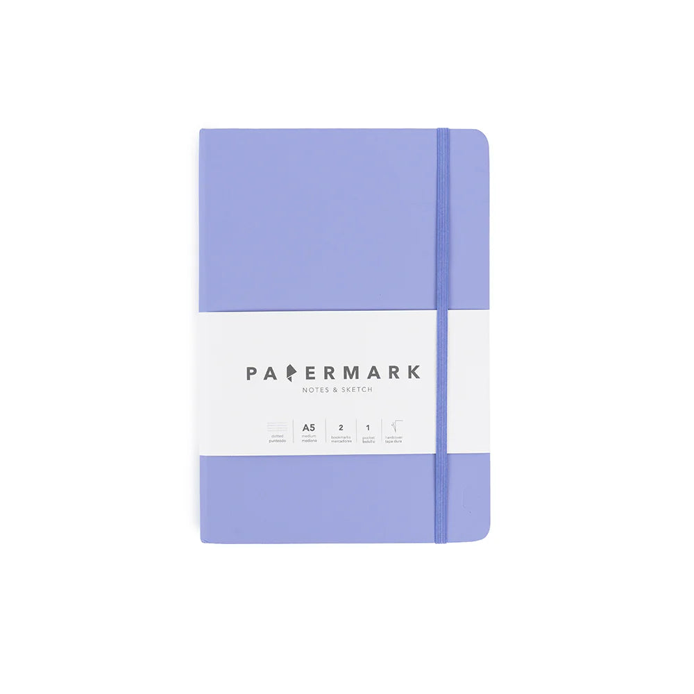 Libreta Mediana Lila Punteada