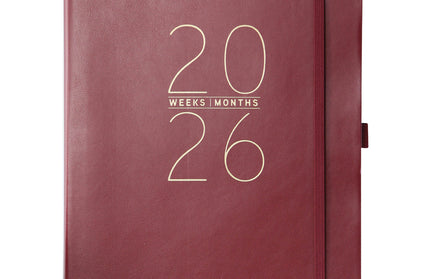 Agenda 2026 18M Semanal A4 Apollo - Rojo