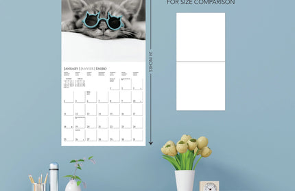 Calendario 2026 Pared 12M - Classic Cats