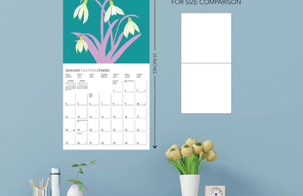 Calendario 2026 Pared 12M - Flower Pop