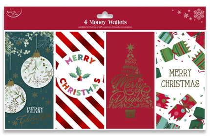 Set de 4 Sobre Billete Navidad - Clásico