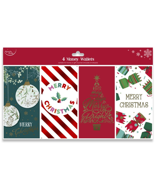 Set de 4 Sobre Billete Navidad - Clásico