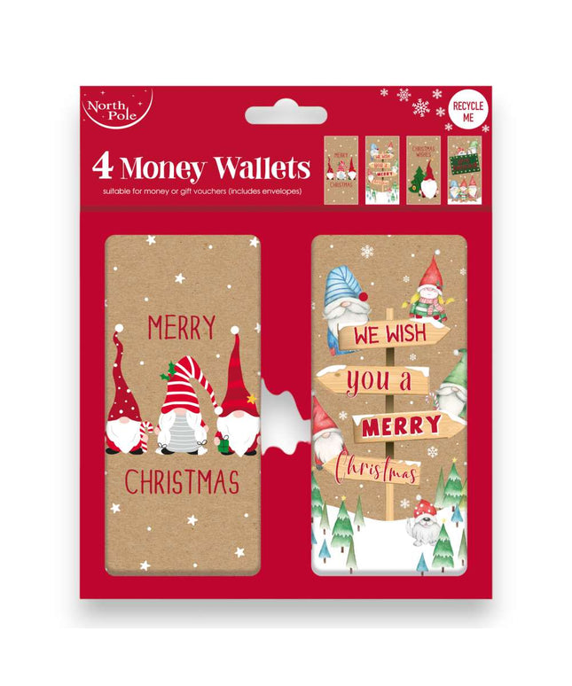 Set de 4 Sobre Billete Navidad - Cute