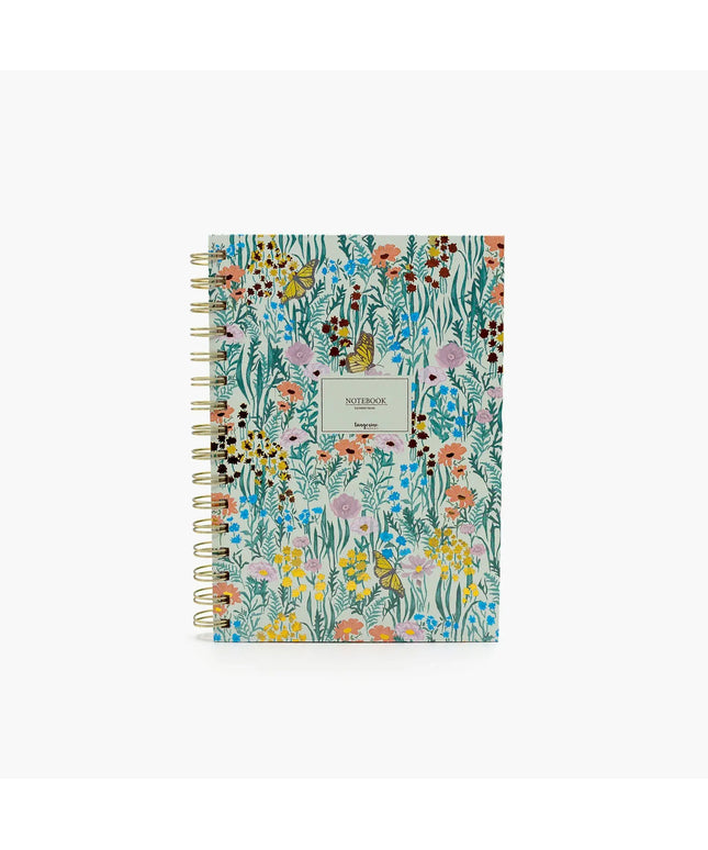 Cuaderno Mediano Anillado TD Cuadriculado - Flora Floral