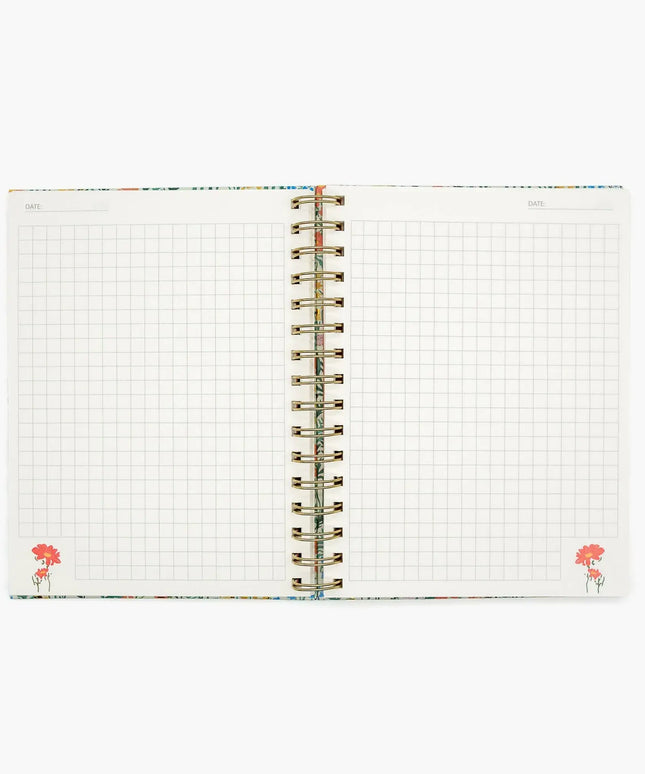 Cuaderno Mediano Anillado TD Cuadriculado - Flora Floral