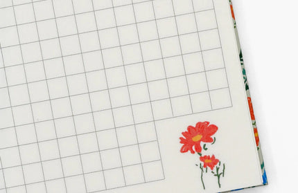 Cuaderno Mediano Anillado TD Cuadriculado - Flora Floral