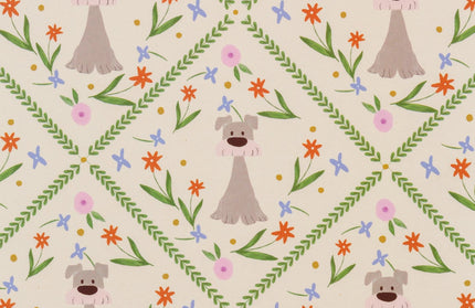 Cuaderno Universitario Cuadriculado TD - Perro Floral