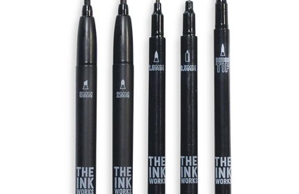 Set 5 Marcadores Negros Puntas Diferentes