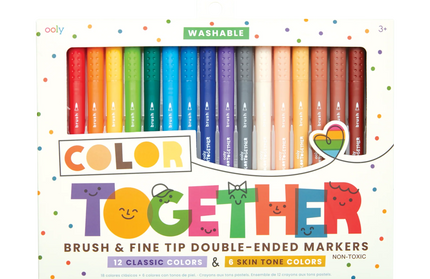 Marcadores Doble Punta Together - Set de 18