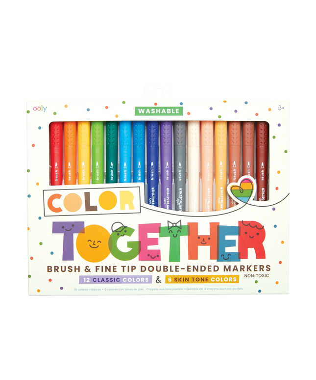 Marcadores Doble Punta Together - Set de 18