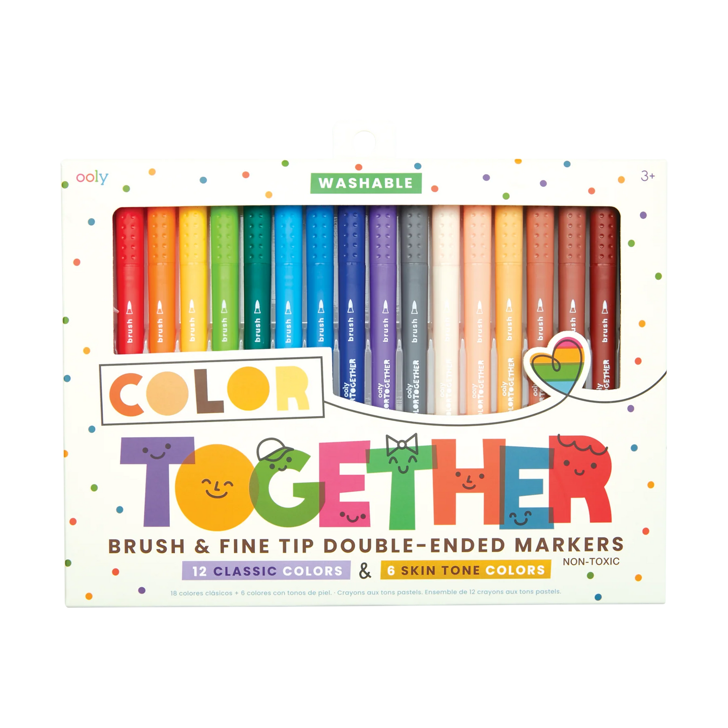 Marcadores Doble Punta Together - Set de 18