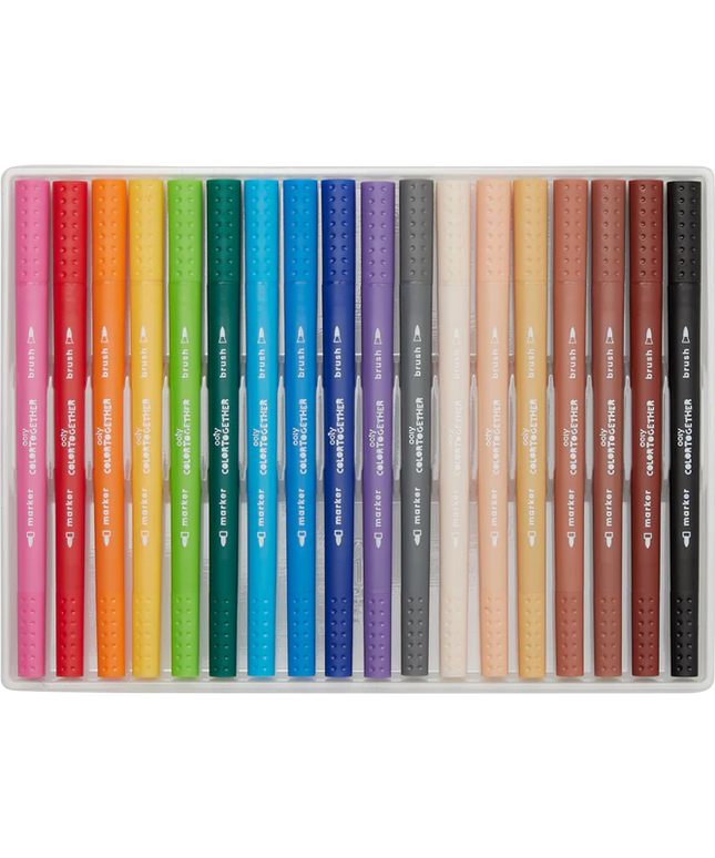 Marcadores Doble Punta Together - Set de 18