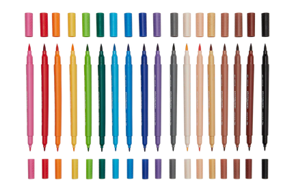 Marcadores Doble Punta Together - Set de 18